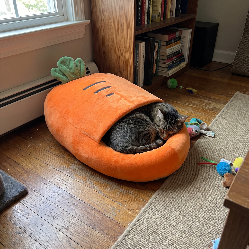 Pet using the product in a real home