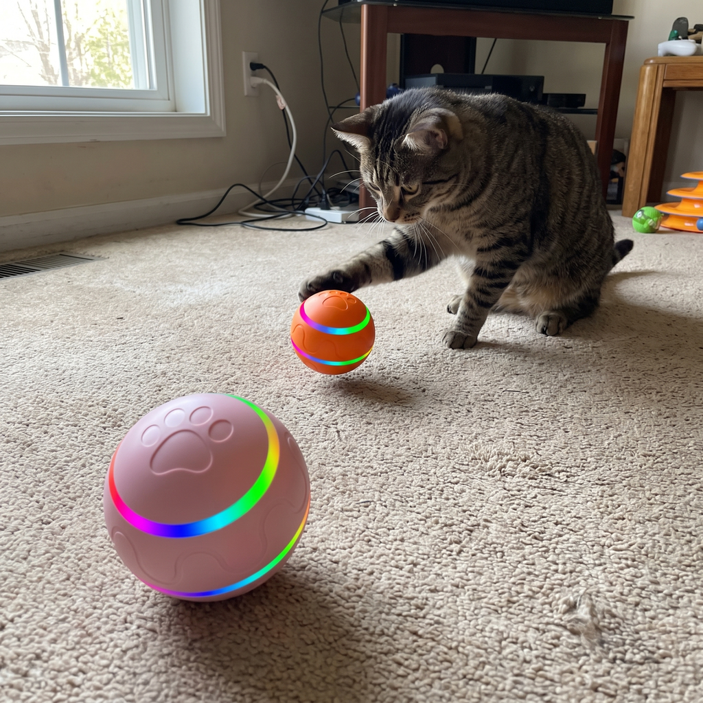 Pet using the product in a real home