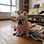 Pet using the product in a real home