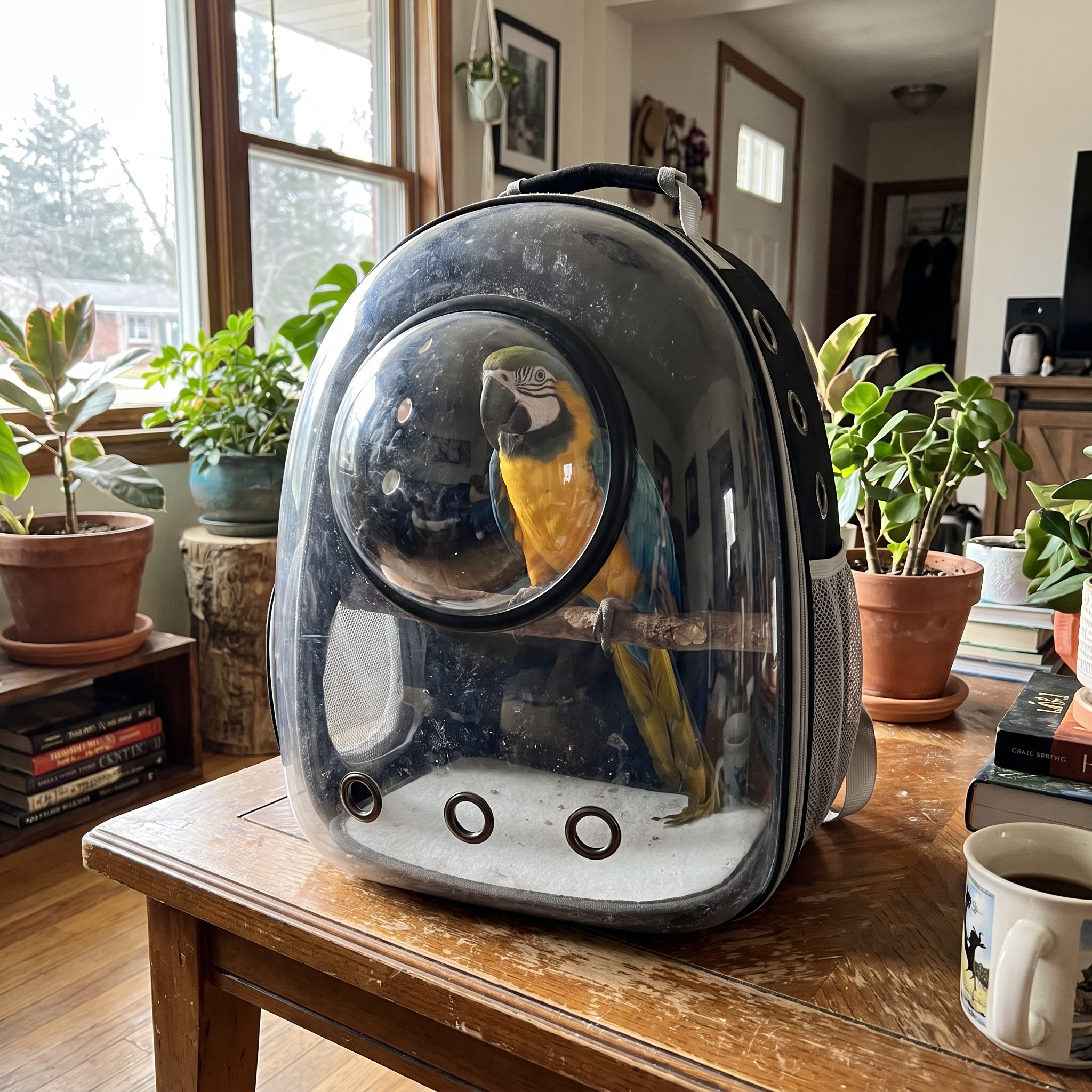 Pet using the product in a real home