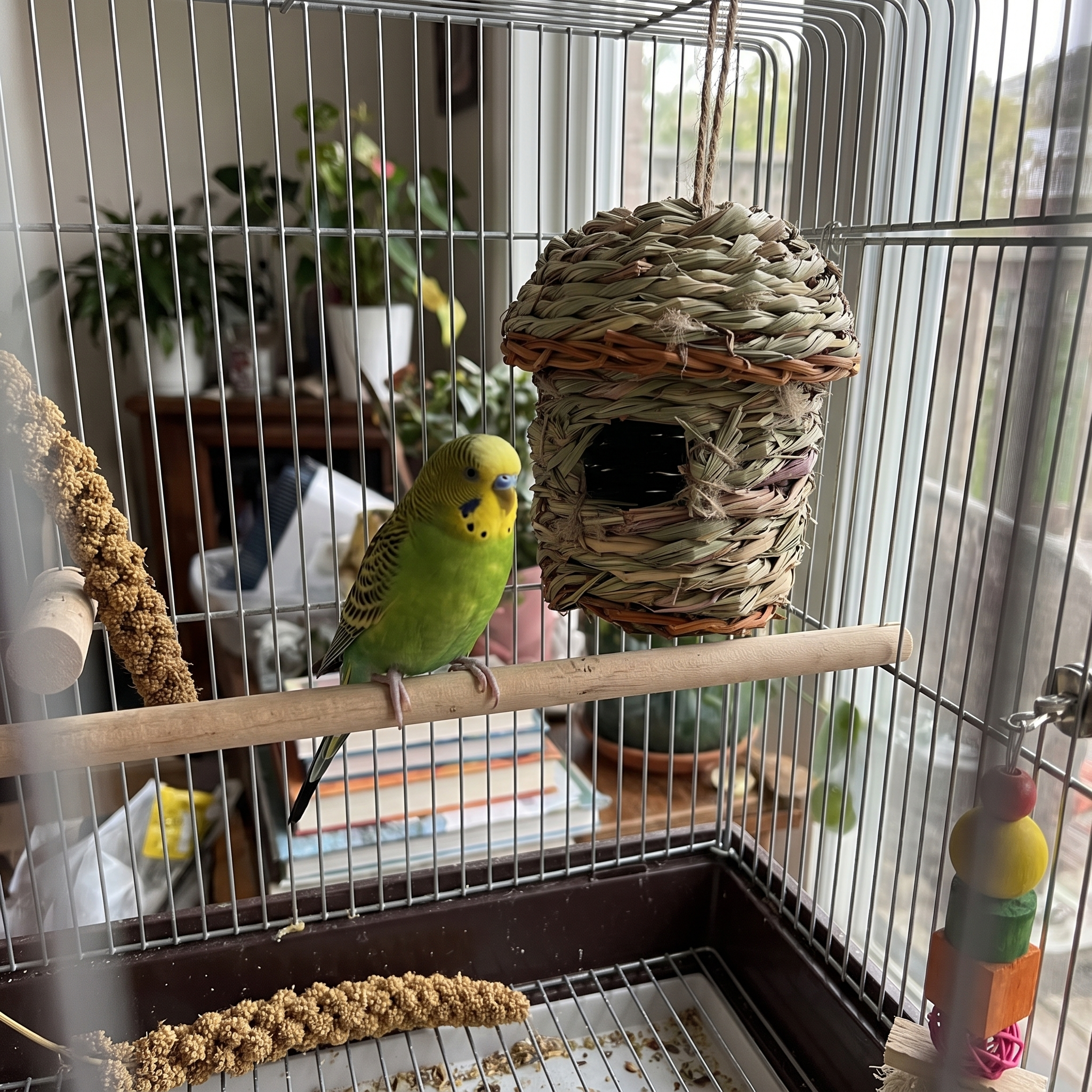 Pet using the product in a real home