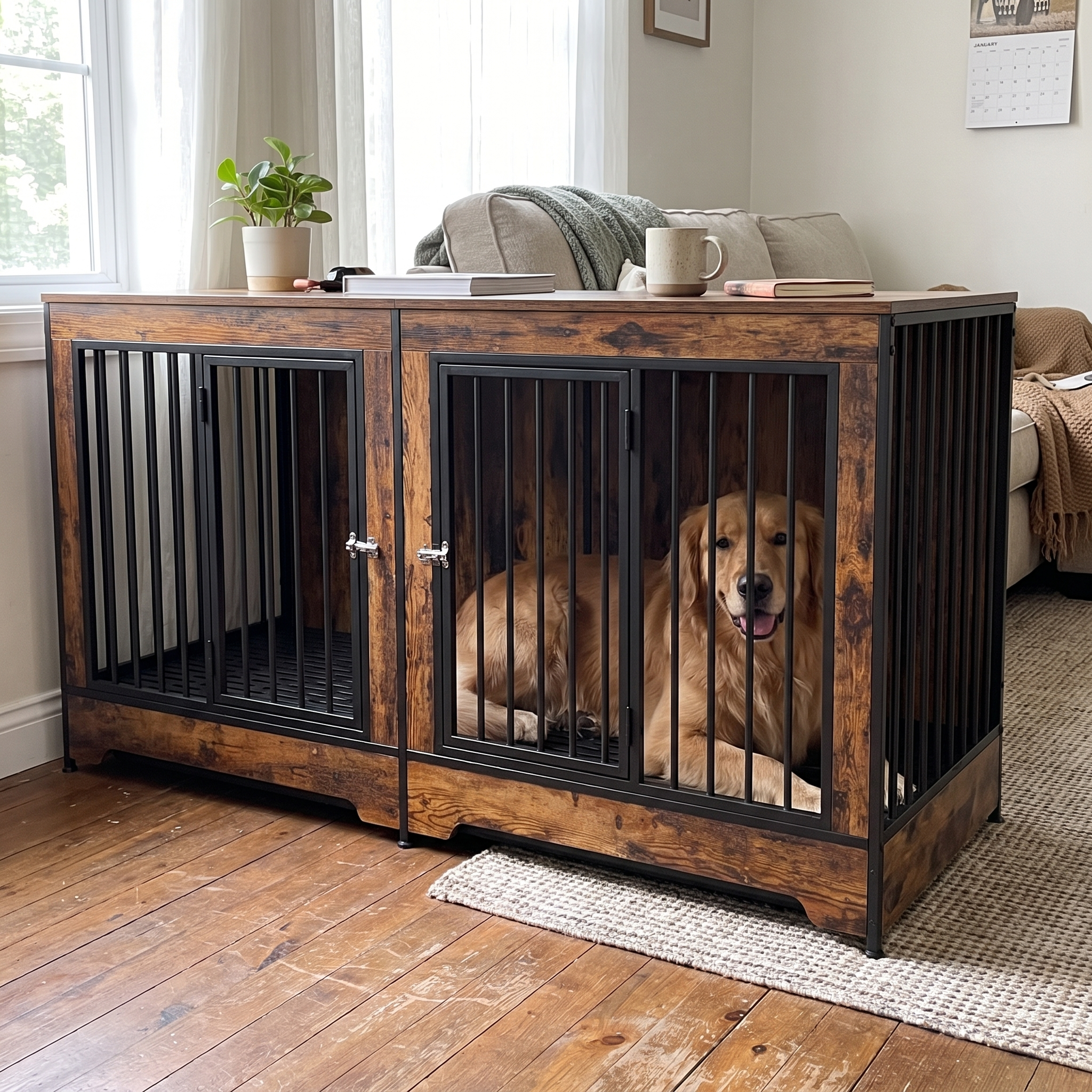 Pet using the product in a real home