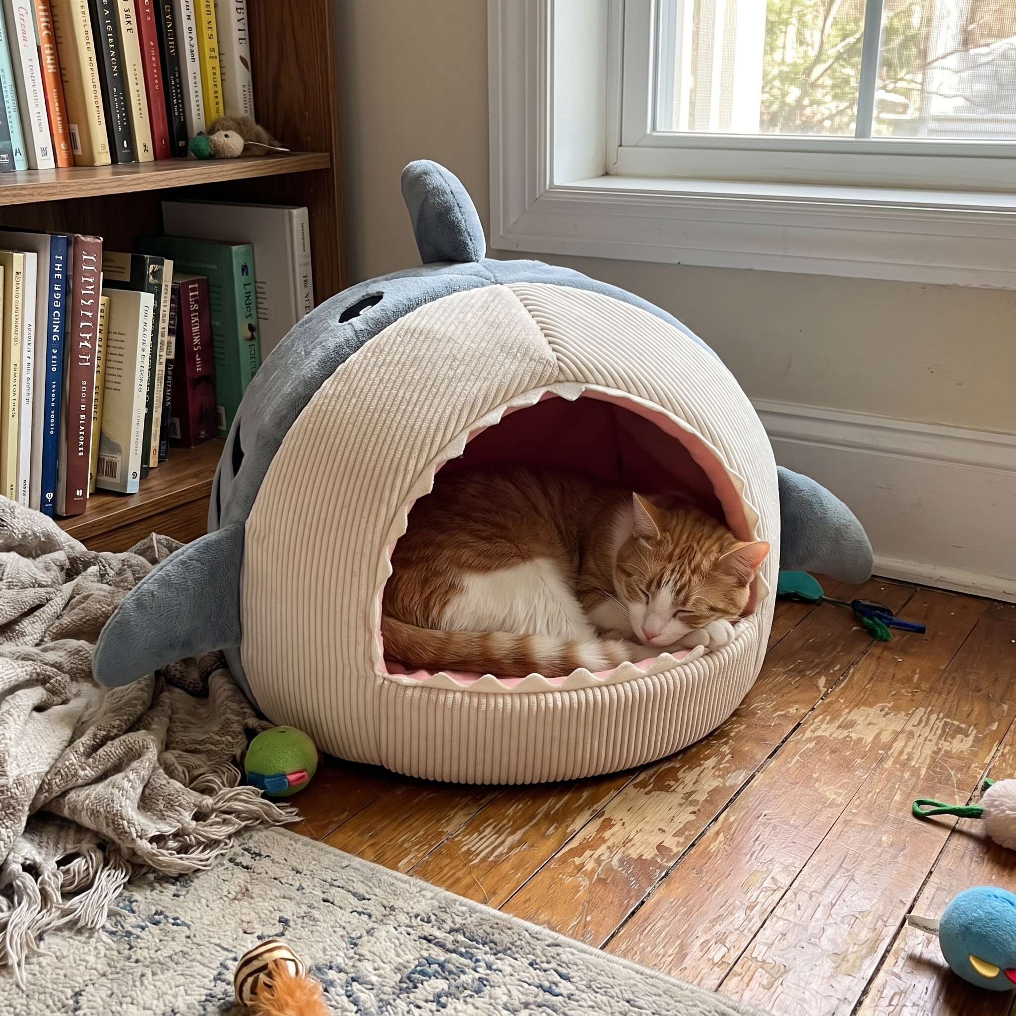 Pet using the product in a real home