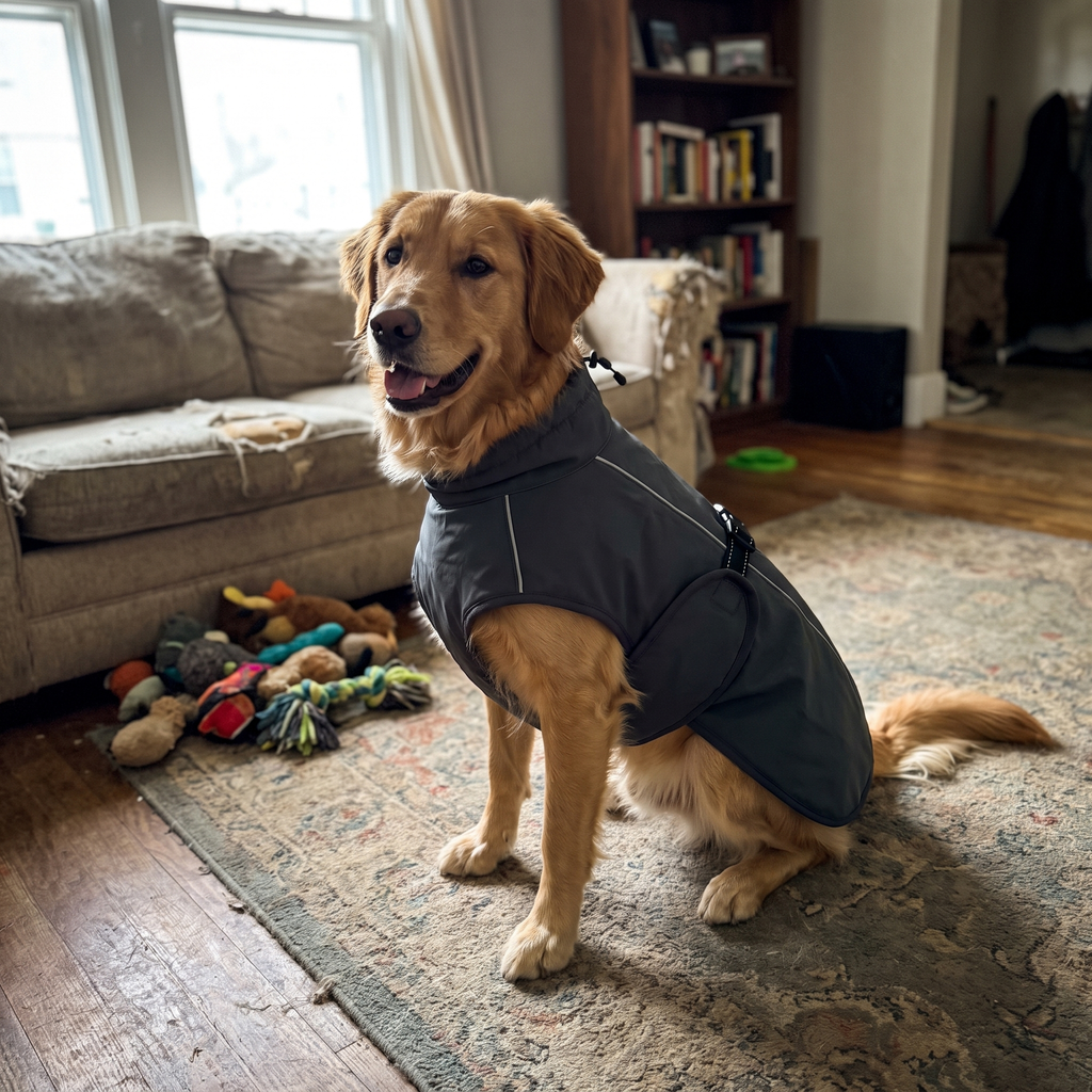 Pet using the product in a real home