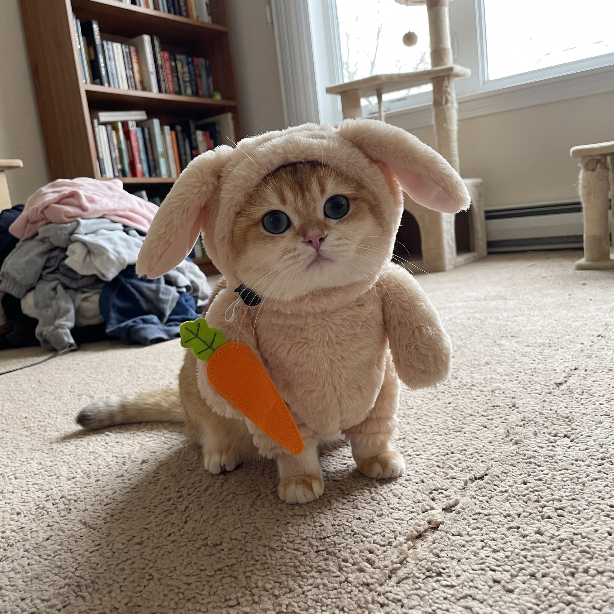 Pet using the product in a real home