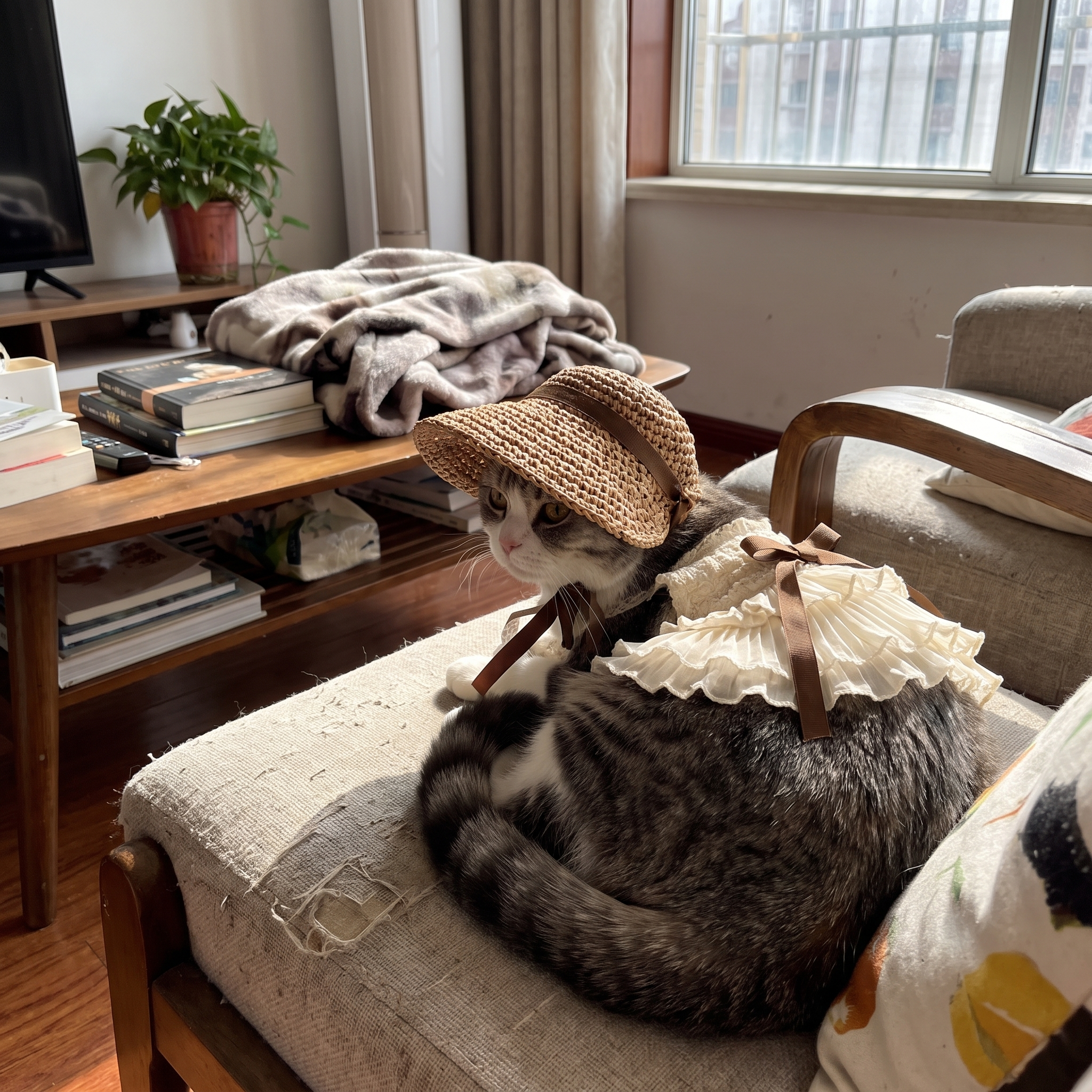 Pet using the product in a real home
