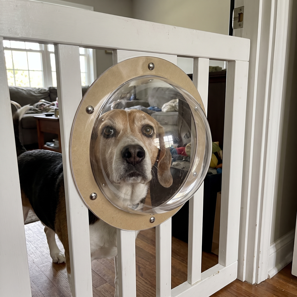 Pet using the product in a real home