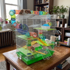 Pet using the product in a real home