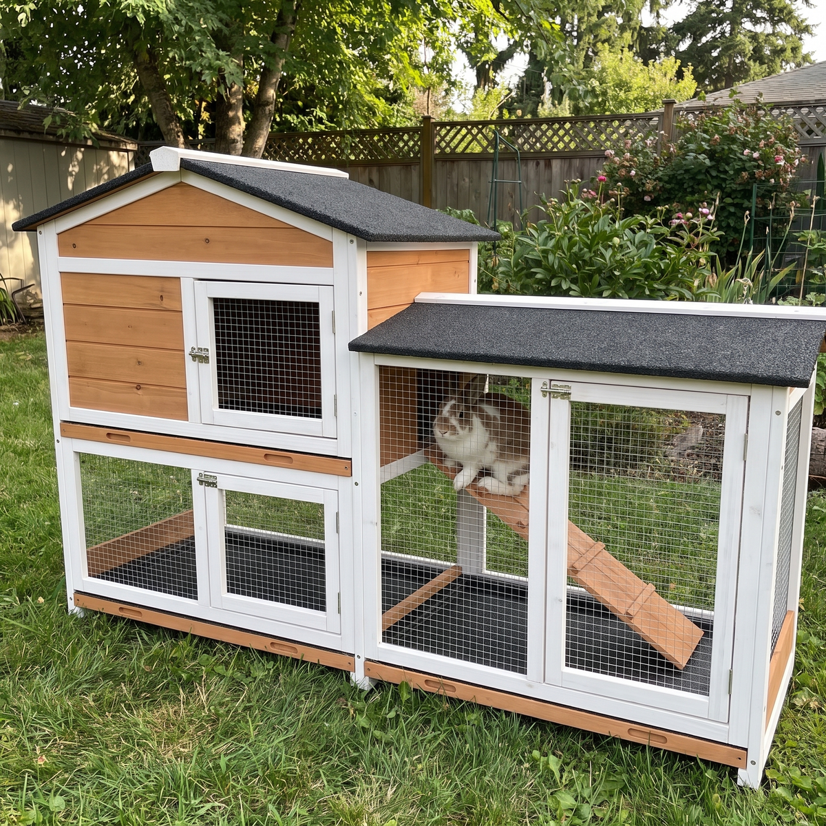Pet using the product in a real home