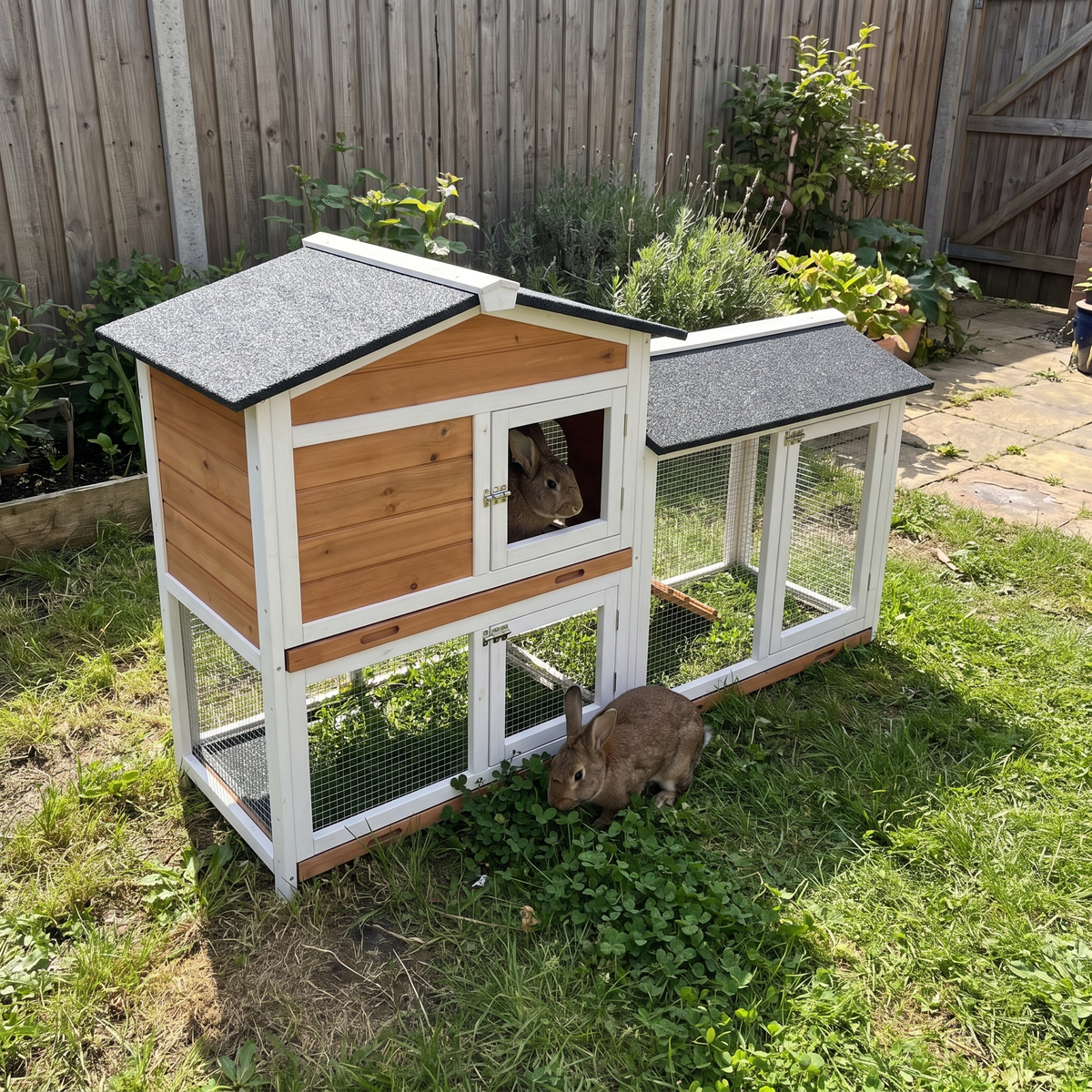 Pet using the product in a real home