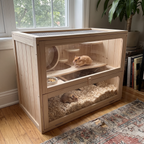 Pet using the product in a real home
