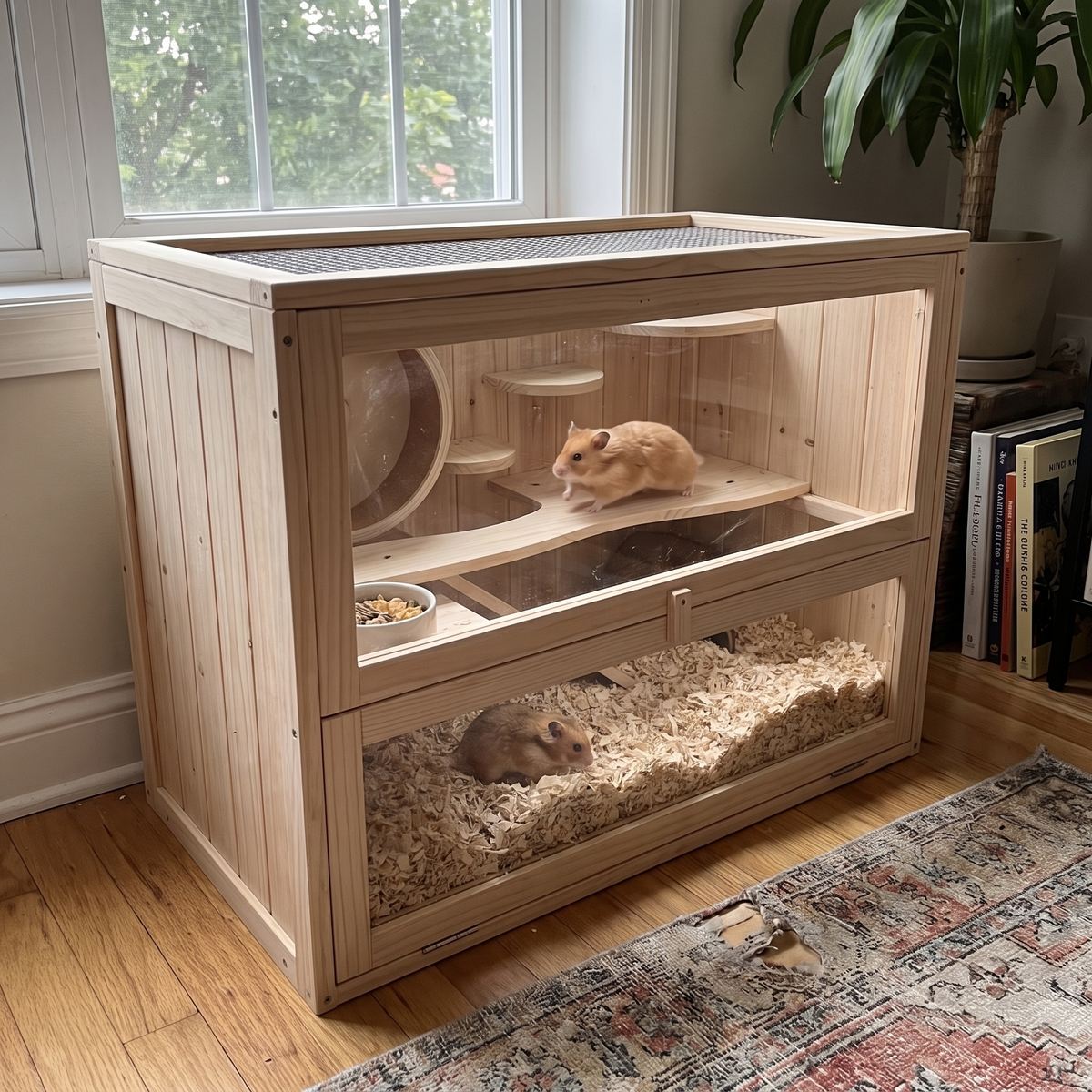 Pet using the product in a real home