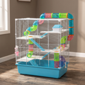 Oversized hamster habitat with tubes and carry handle in a living room - wrenwood hero