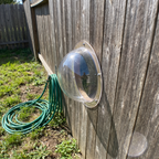 Acrylic pet fence window installed in a backyard fence - wrenwood ugc lifestyle v2