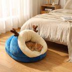Slipper cuddler pet bed in a tidy bedroom - wrenwood hero v2