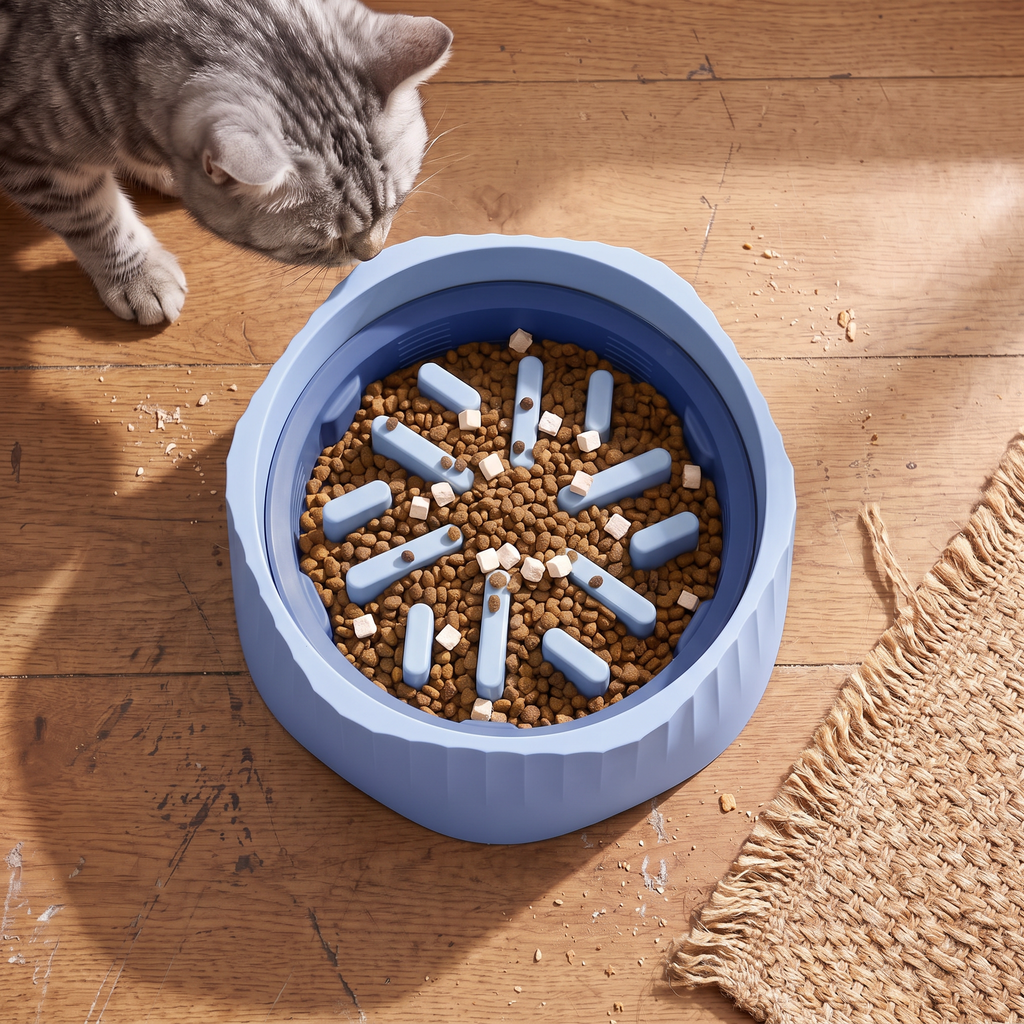 Cat Slow Feeder in Blue