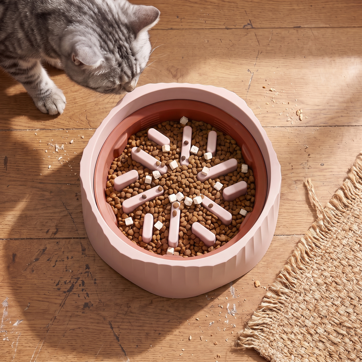 Cat Slow Feeder in Pink