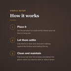 How the cat self-groomer brush works in three steps - wrenwood howitworks
