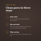 How the dog paw cleaner cup works in three steps - wrenwood howitworks