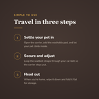 Settle your pet in, secure and adjust, head out - wrenwood howitworks