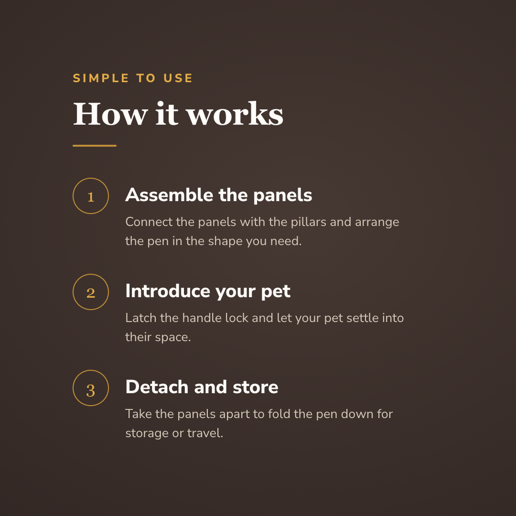 How the metal dog playpen works - wrenwood howitworks