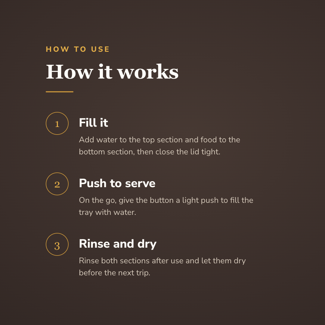 Fill it, push to serve, rinse and dry - wrenwood howitworks