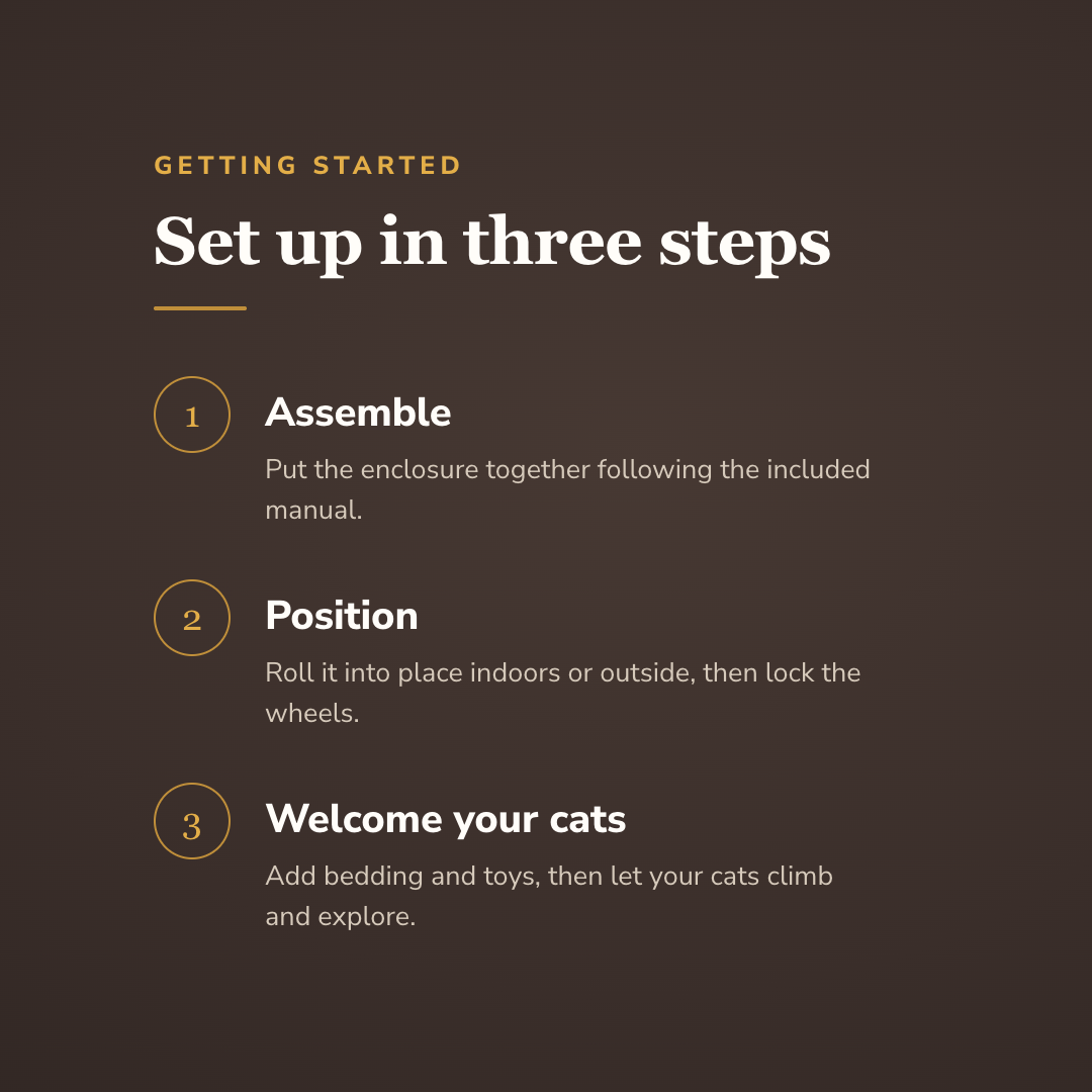 How the rolling cat house catio works - wrenwood howitworks