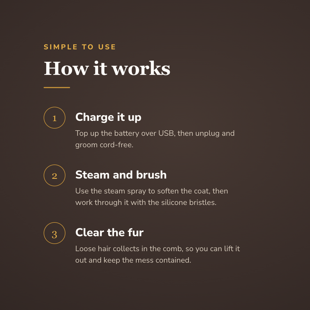 Charge, steam and brush, clear the fur - wrenwood howitworks