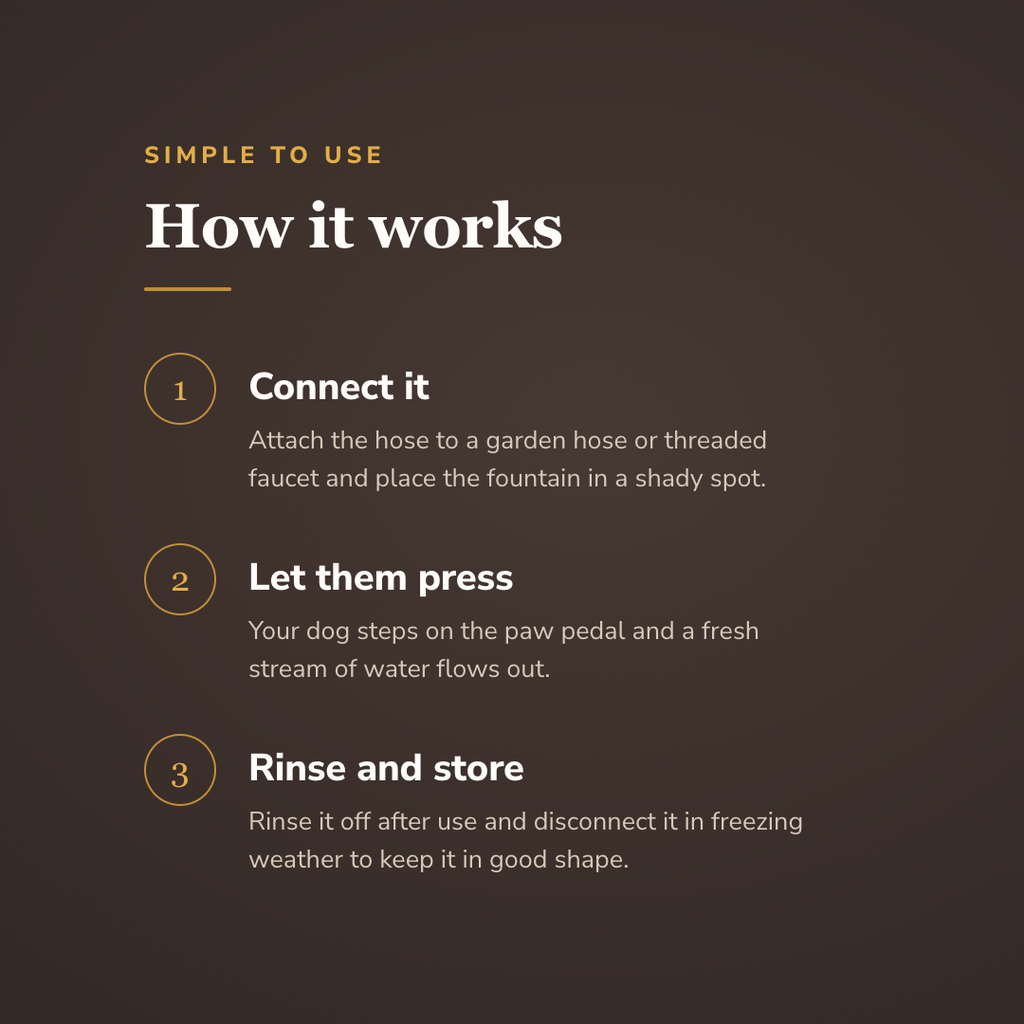 How the step-on dog water fountain works - wrenwood howitworks