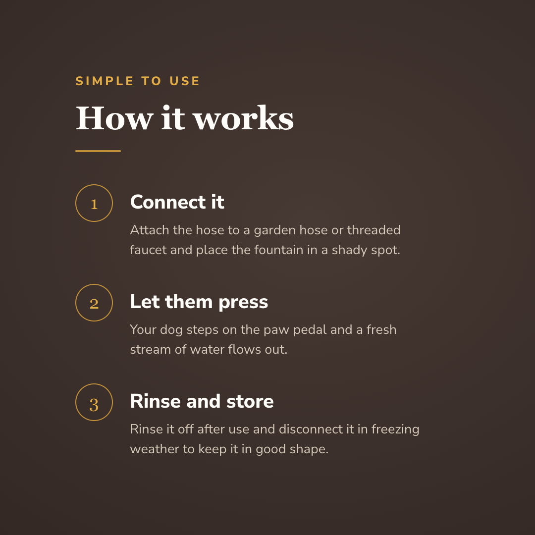 How the step-on dog water fountain works - wrenwood howitworks