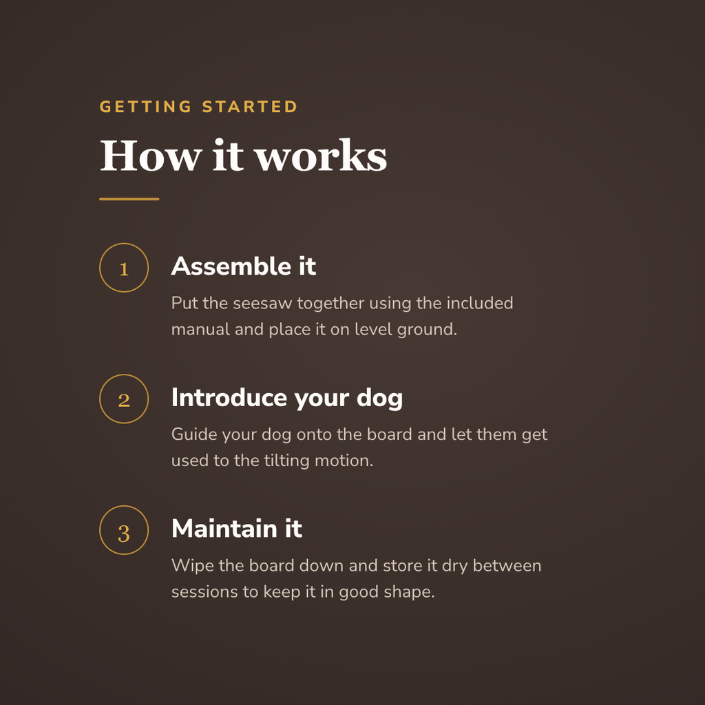 How the wooden dog agility seesaw works - wrenwood howitworks