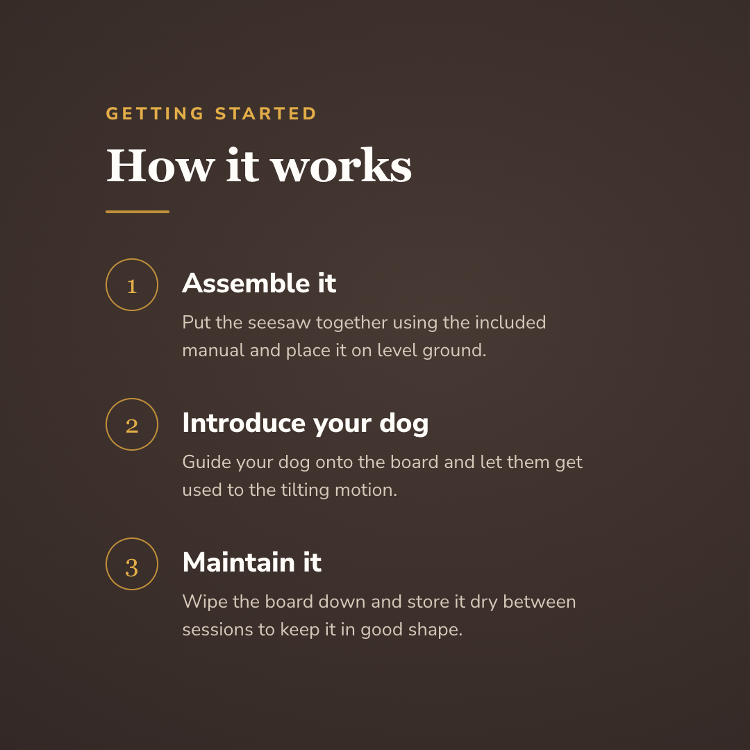 How the wooden dog agility seesaw works - wrenwood howitworks