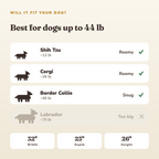 Best for dogs up to 44 lb - wrenwood sizefit